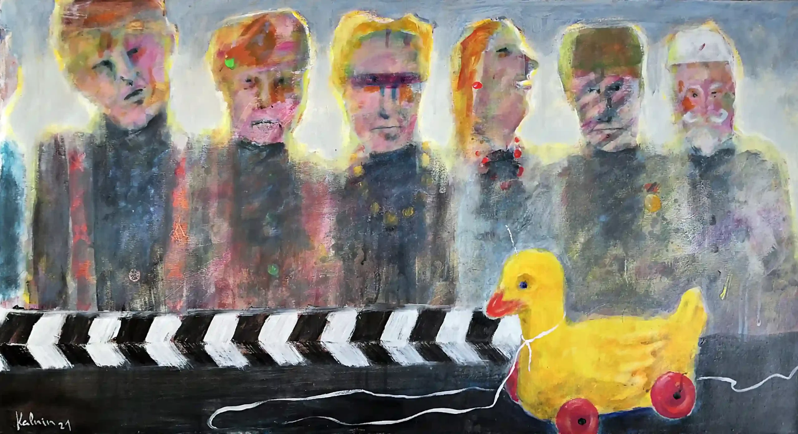 "correctional path" Acrylic on canvas, 100x50cm, 2021