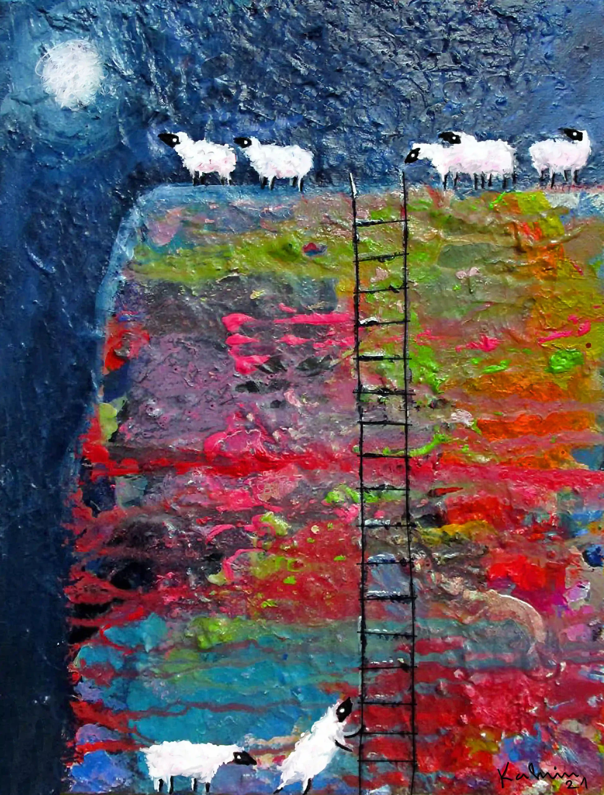 "Mountain of Wonders"40x20cm, Acrylic on canvas, 2021