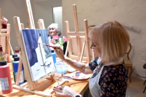 Gleznošanas Meistarklase Vecrīgā ar Latvijas vīna, un uzkodu degustāciju